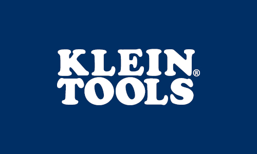 Klein tools logo with blue background